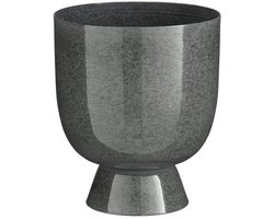 Mica Decorations James Bloempot op Standaard - H22 x Ø19 cm - Metaal - Grijs