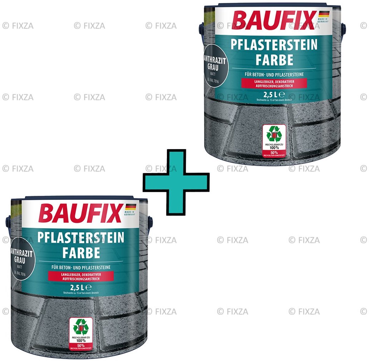 BAUFIX Impregnerende Tuintegel verf antraciet grijs Voordeelverpakking 15 m²