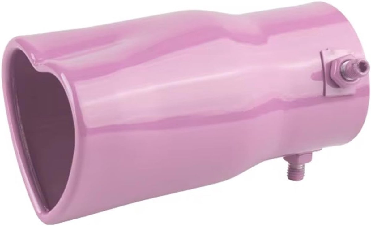 Exhaust pipe component, heart-shaped design for car tail parts, color: pink, 1 exhaust pipe component.