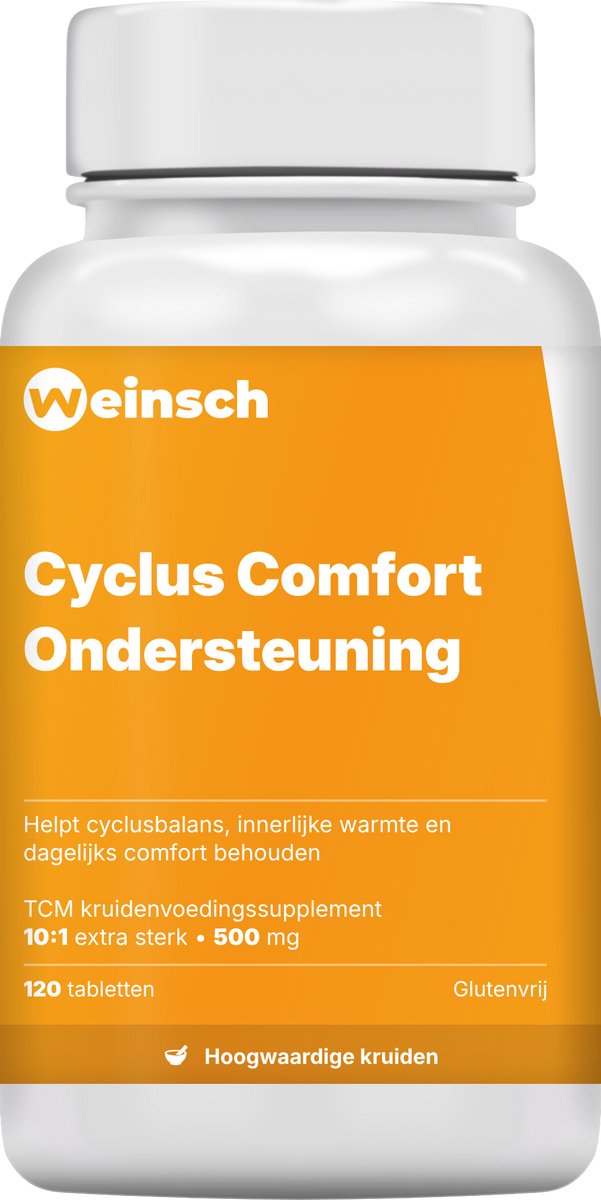 Weinsch Cyclus Comfort Ondersteuning () | 10:1 extra sterk | 500mg | 120 tabletten