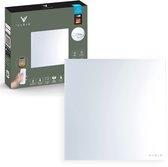 Witte Varín infrarood verwarmingspaneel, 60x60cm, met verpakking en afstandsbediening.