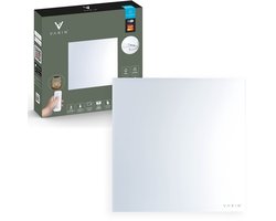 Varin® Smart Design Infrarood verwarmingspaneel - 400W - 60x60cm - Helder wit glas - IP24 - Met…
