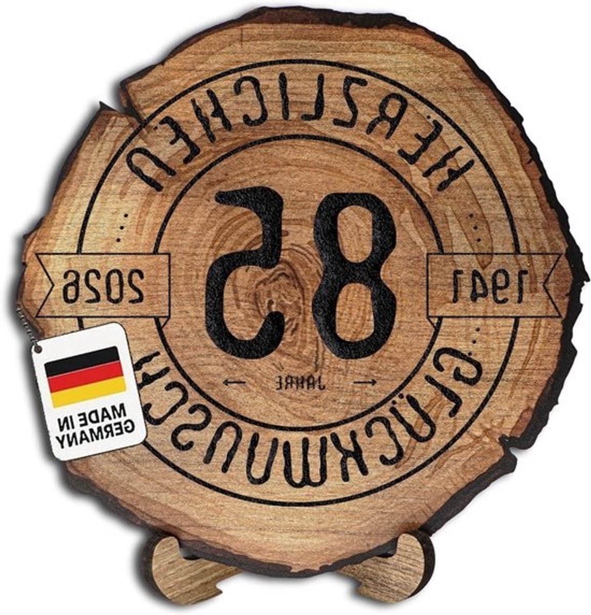 Houten schijf - Houten cirkel - Cadeau maken - Gefeliciteerd print - 20 cm diameter - Niet gespecificeerd