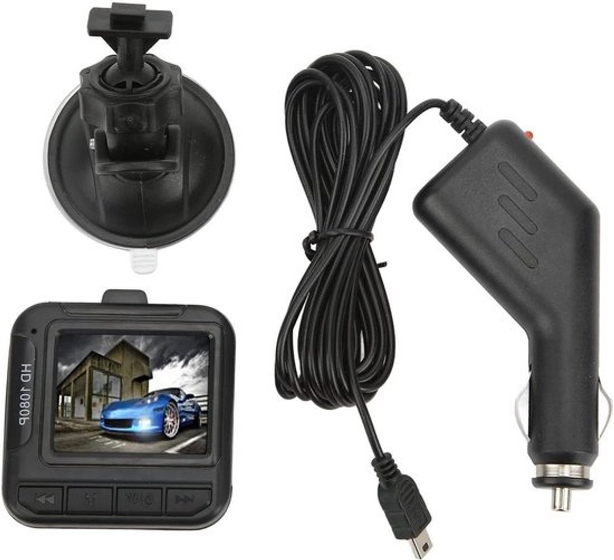 Dashcam - Autorecorder Rijdende Recorder - Verkeersveiligheid Vastleggen - 16 Inch Kleurenscherm - 1080P HD - Zwart