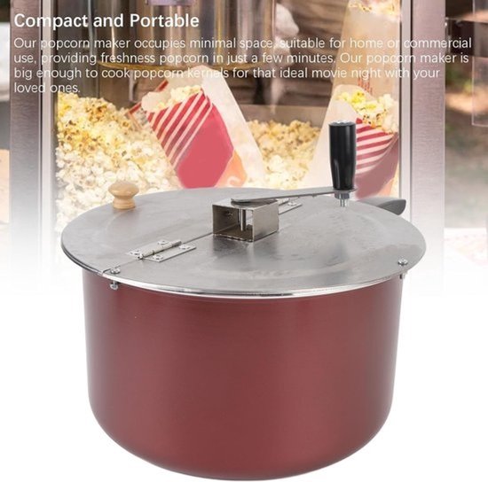 Roestvrij Staal Popcorn Popper - Handmatige Popcornmaker - Filmavond Thuis - Compatibel met Gas en Inductie - 2 Koppen Capaciteit — afbeelding 3