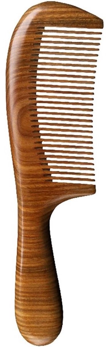 Houten Haarkam - Haar Ontklitter - Dagelijkse Haarverzorging - Handgemaakt Walnoothout - 20 x 5.5 cm - Natuurlijk