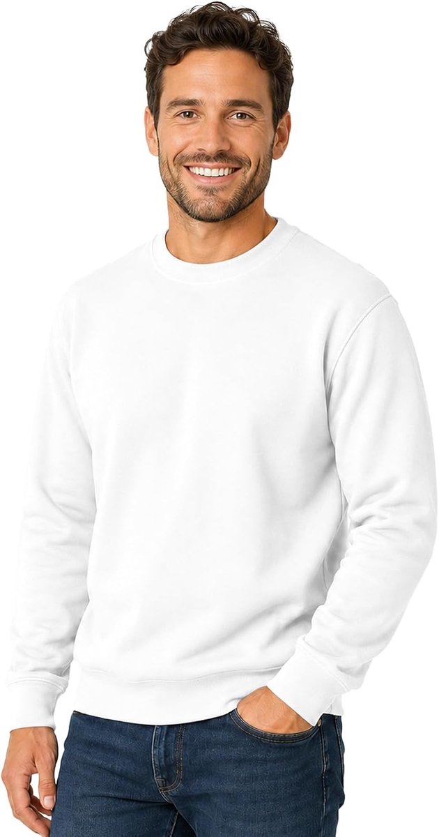 Heavy Blend Crewneck Sweatshirt voor heren, uniseks, katoen met ronde hals in vele kleuren, grote maten, S, M, L, XL, XXL, 4XL, 5XL