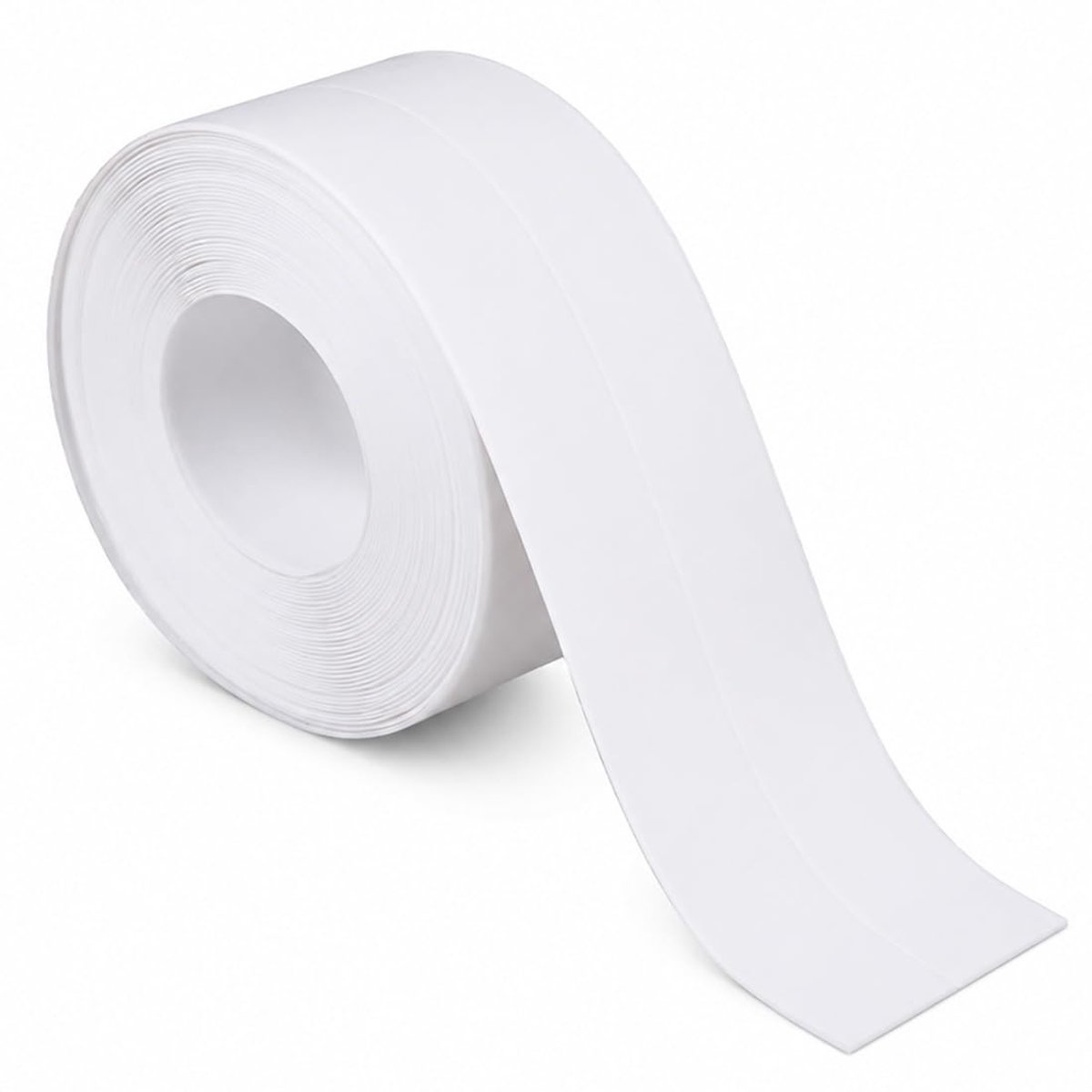 1 rol Eezee voegenband, afdichtingstape, zelfklevend, waterdicht, 22 mm x 5 m, voor badkuip, douche, keuken (wit)