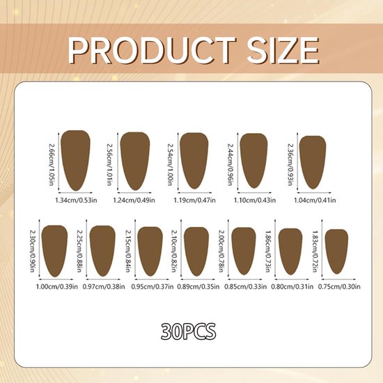30 stuks amandelvormige press-on nagels, handgemaakte 3D-bloemen, kunstnagels met kattenoogeffect, glanzende gelkunstnagels met kleefpads, set voor dames — afbeelding 2