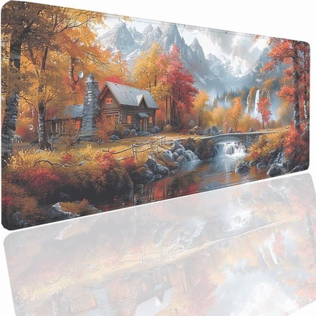 Grote Muismat - Bureauonderlegger Deskpad - Gaming Bureau - Antislip Rubberbasis - 600x300x3mm - Landschap