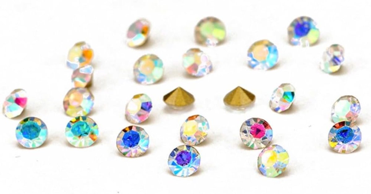 Cabochons met diamantjes, 1440 stuks, puntige achterkant, glitterstenen, facet glas, strasssteentjes, kleine losse stenen kralen voor ringen, nagelkunst, handwerk, oorbellen, doe-het-zelf