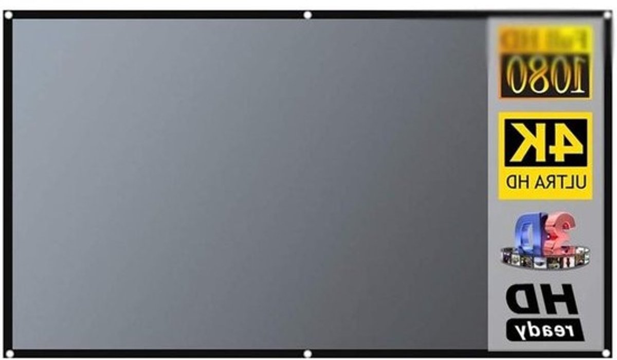 Projectiescherm - Beamerdoek Metaal - Thuisbioscoop Creëren - Anti-lichtgordijn - 100 inch 16:9 - Metaalgrijs