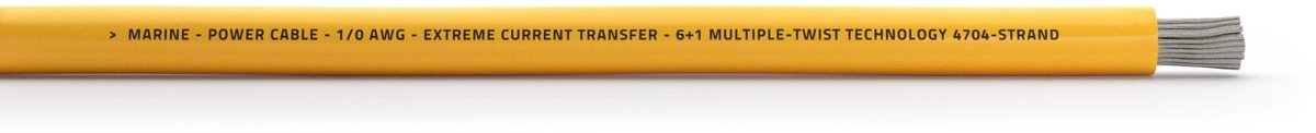 Hertz Marine vertinde voedingskabel, Geel, 1AWG/53,5mm2, 15mtr
