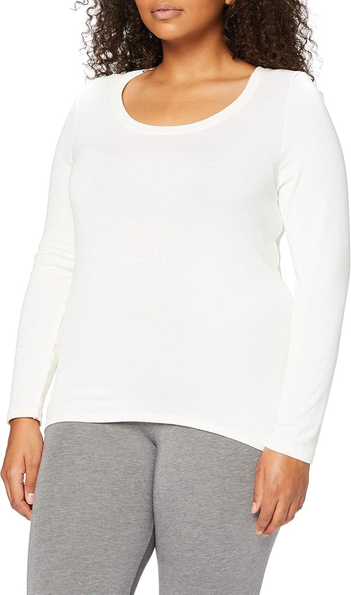 T-shirt, lange mouwen, fijn katoen, 54115 dames Ondergoed