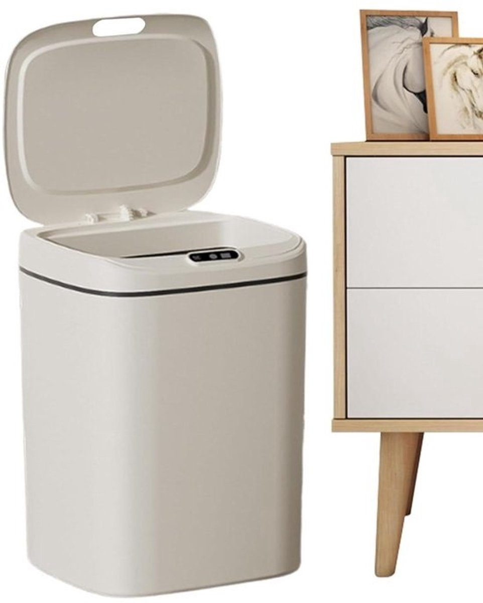 Slimme Prullenbak - Sensor Vuilnisbak - Hygiënisch Afval Beheer - Contactloze Opening - 12 Liter - Wit