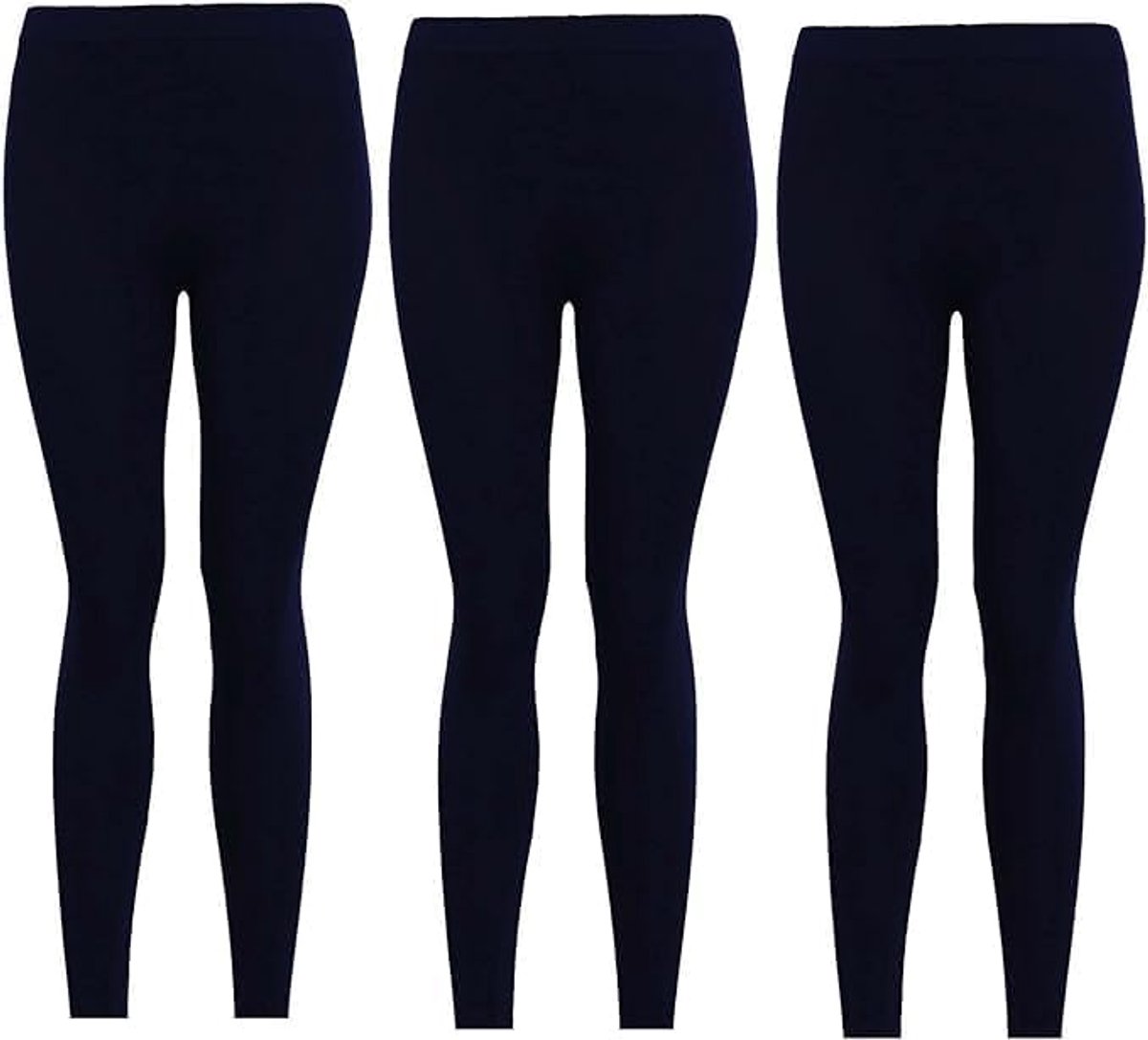 Set van 3 meisjes, kinderen, kinderen, effen, rekbare leggings van 95% katoen, leeftijd 5 tot 13 jaar, 3 pakken