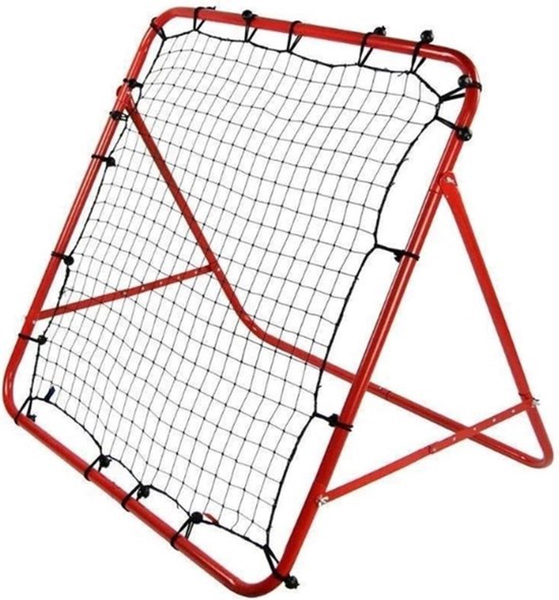 Voetbal Rebound Net - Trainingsnet Voetbal - Balcontrole Verbeteren - Robuuste Constructie - 100 x 100 cm - Zwart