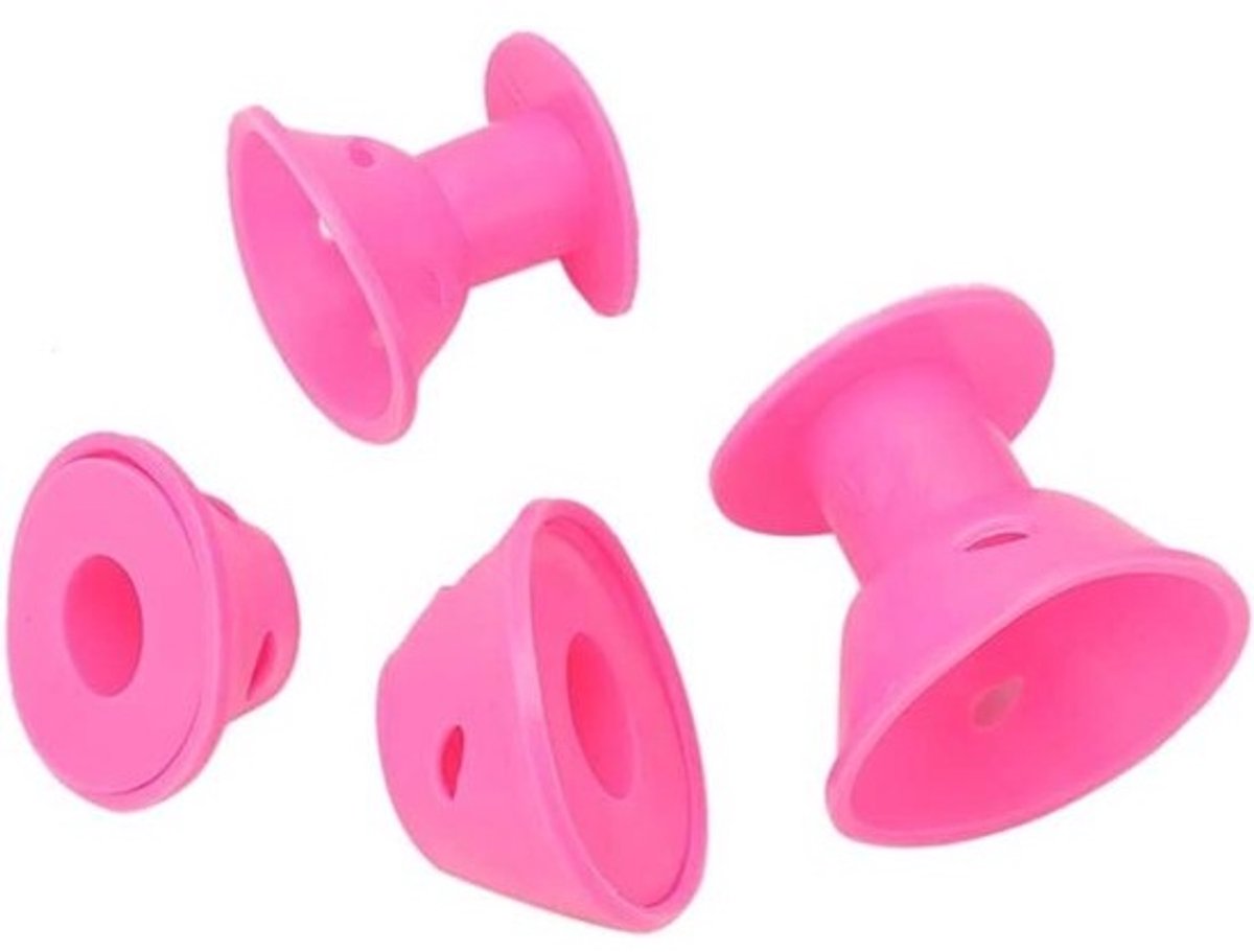 Haarkrulspelden - Haarrollers Krulset - Haar Krullen - Veilig Materiaal - 30 stuks - Roze Blauw