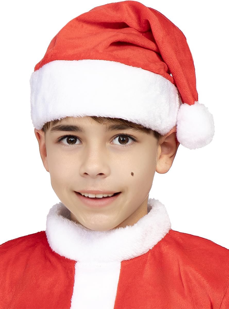 | Kerstmuts voor meisjes en jongens Santa Claus, Kerst, Kerstman - Accessoires voor kinderen, kostuum accesoires - Rood