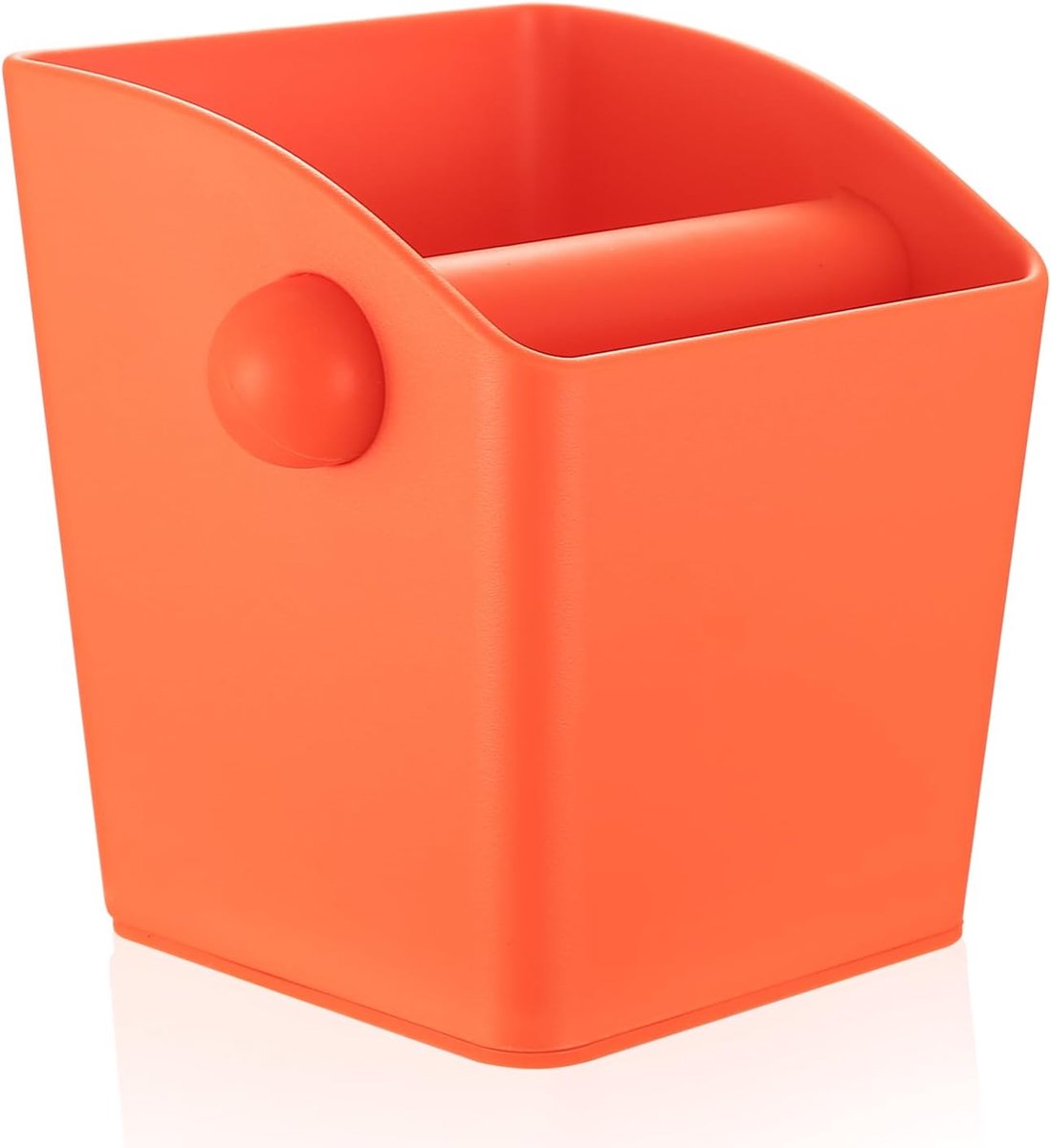 afklopbak voor zeefdrager accessoires, afklopbehälter voor zeefdragermachine accessoires, Espresso afklopbox voor koffiedik containers, Barista afklopbox Knock Box, Oranje