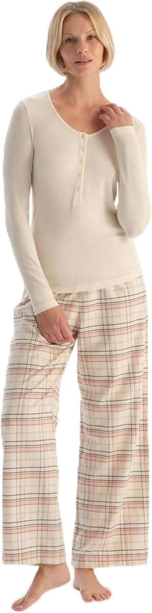 T-shirt & Woven Trousers Pajama Set dames pyjama set