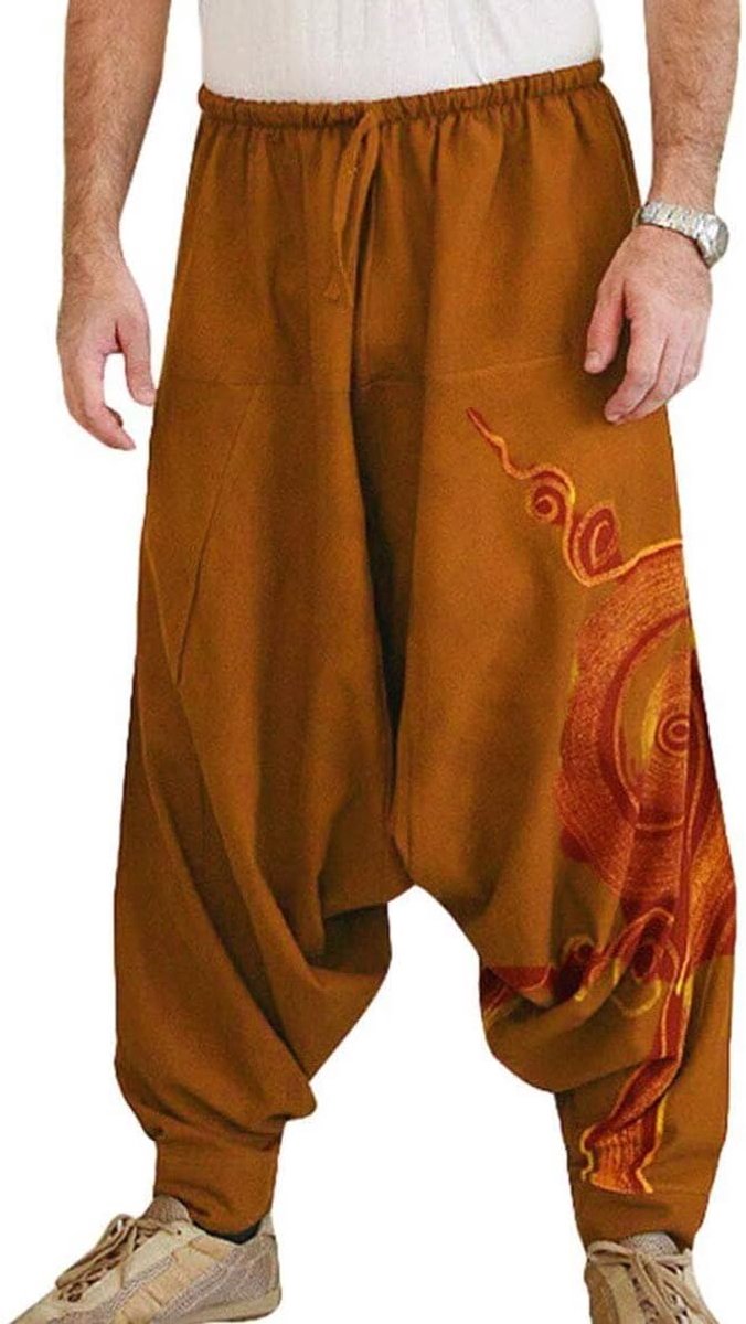 Harembroek Comfortabele Elastische Taille Broek Mode Effen Kleur Casual Yoga Hippies Broek