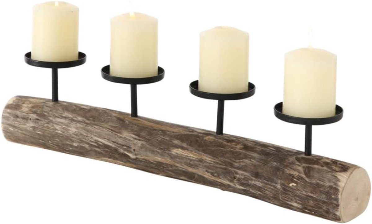 Kandelaar Tempe (kandelaar voor 4 kaarsen, stijlvol design, decoratie eettafel/commode, elegant design, zonder kaarsen, kerstdecoratie/adventskrans) 4221300