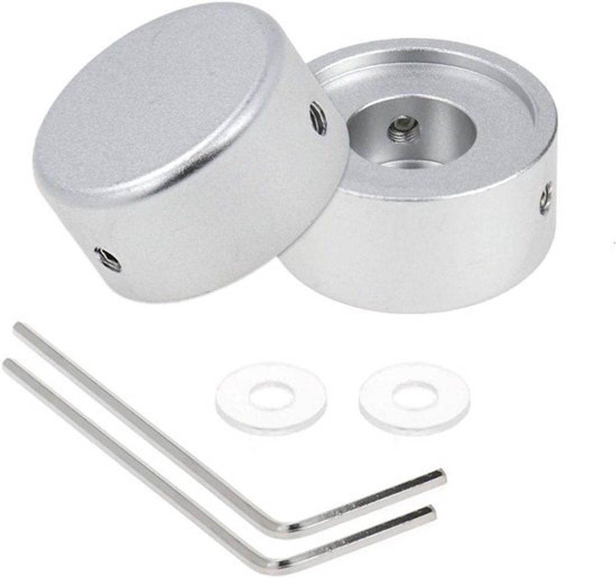 Voetnageldoppen Gitaar - Pedaaldop Voetschakelaar - Effecten Bediening - Aluminiumlegering - 24 x 12 mm - Zilver