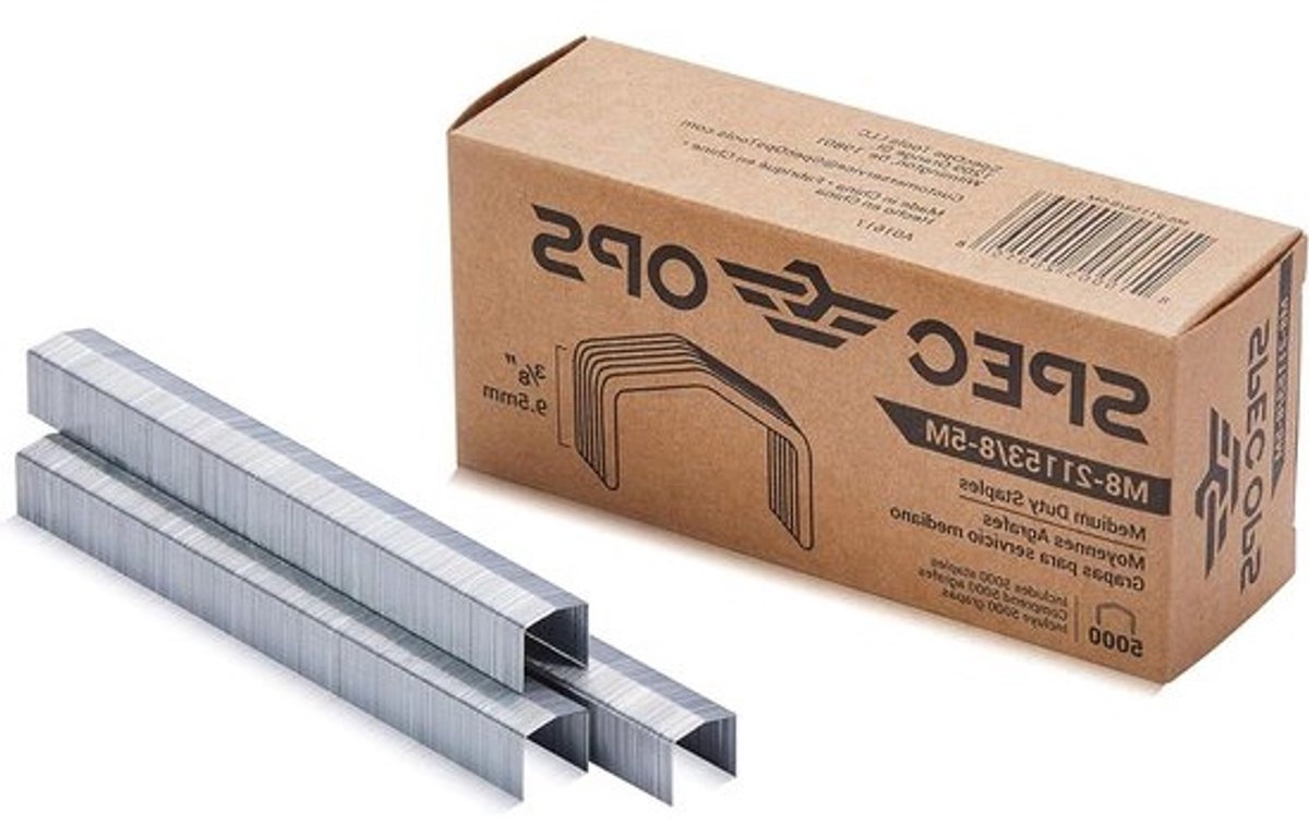 Nieten voor Nietpistool - Tacker nieten - Bevestigen Materialen - Fijne Punt - 3/8 inch - Zilver