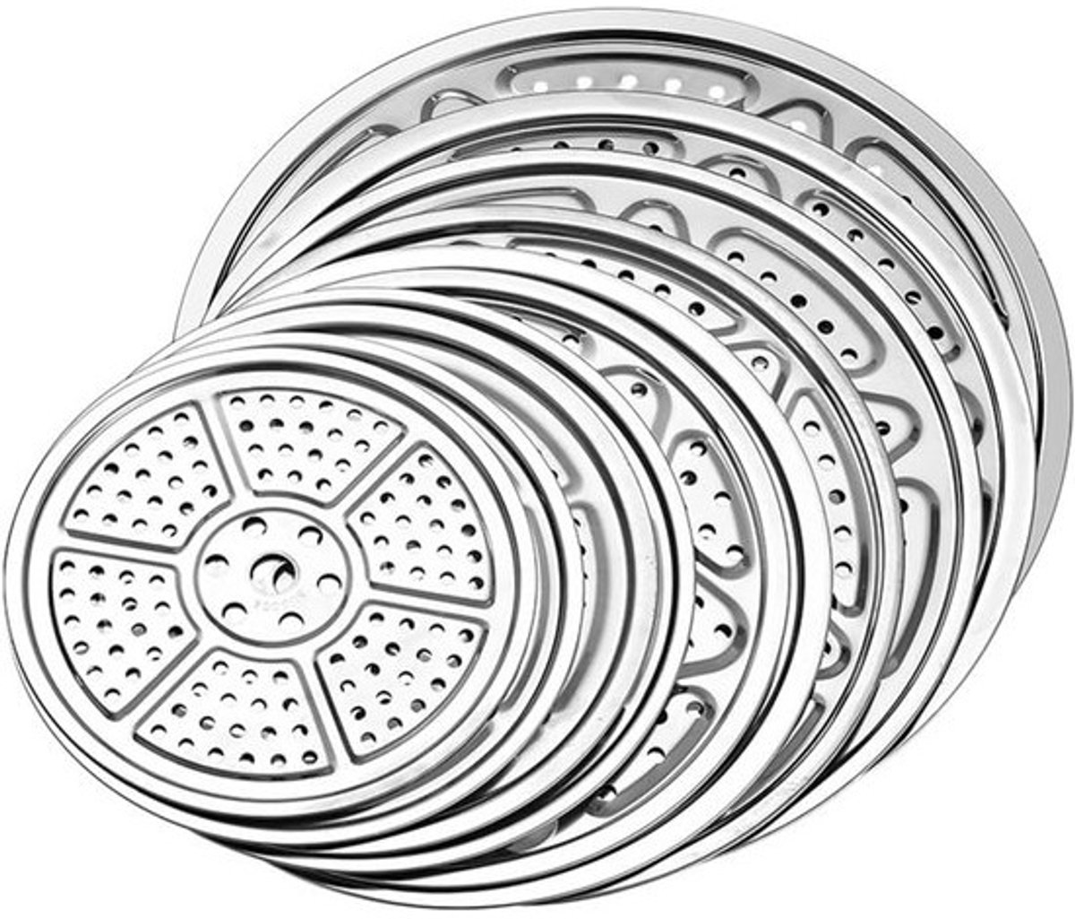 Stoominzet Pan - Stoommand RVS - Gezond Koken - Duurzaam 304 Staal - 15-39 cm - Zilver