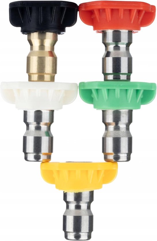 Hogedruksproeierset, 5-delig, 0,055 inch snelkoppeling 1/4 inch, staal en ABS, stralingshoek 0°-60° met schuimpistool — afbeelding 3