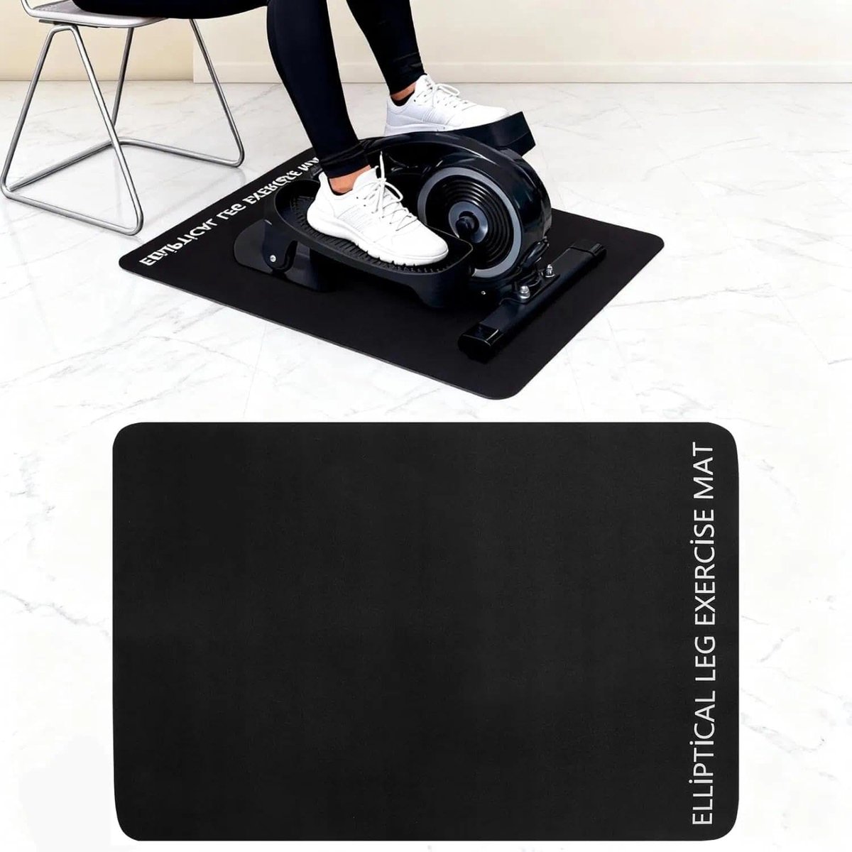 Upgraded Antislip trainingsmat, vloerbeschermingsmat voor fitnessapparaten, hometrainer, antislip vloerbeschermingsmat voor ellipsentrainer, pedaaltrainer, mini-hometrainer voor