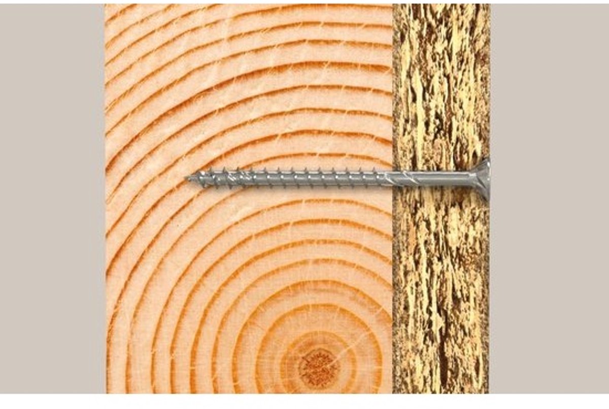 Houtschroeven 6x130mm - 100 Stuks - Verzonken Kop met Binnenster - Gedeeltelijke Draad