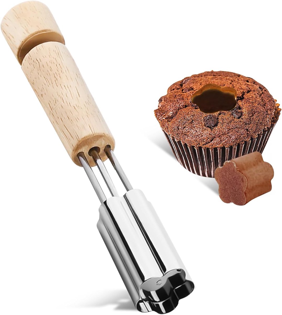 Corer, Roestvrij Staal Cupcake Corer Tool Gebruikt Voor Cupcake Filler Tool Cake Cupcake Corer Tool Herbruikbare Corer Tool Keuken Cookie Bakken Vullen en Decoreren Cupcake Accessoires Tool