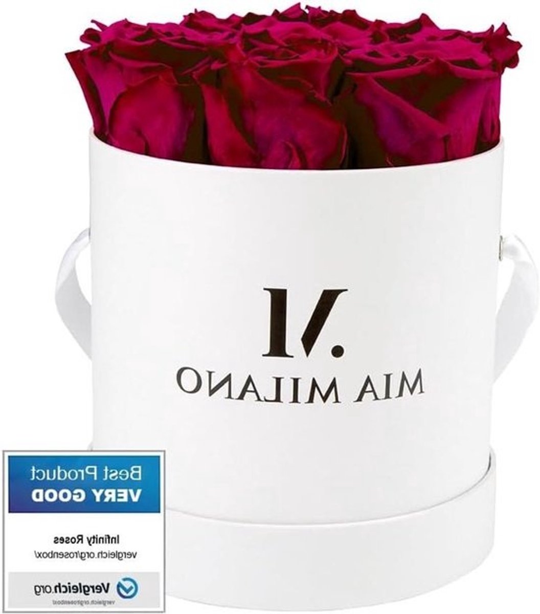 Rozen Geschenkdoos - Echte Bloemen - Cadeau Geven - 5 Jaar Houdbaar - 23x23x25 cm - Bordeaux