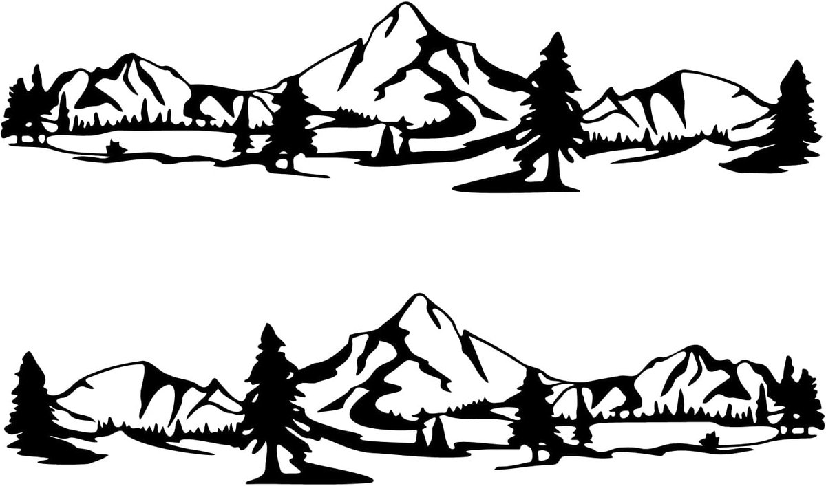 Autosticker voor camper en caravan, 2 stuks, van vinyl, voor glad oppervlak, met illustratieve handleiding