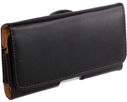 Holster Riemclip Glad Kunstleer Horizontaal voor MEIZU M16 (2018) - Zwart