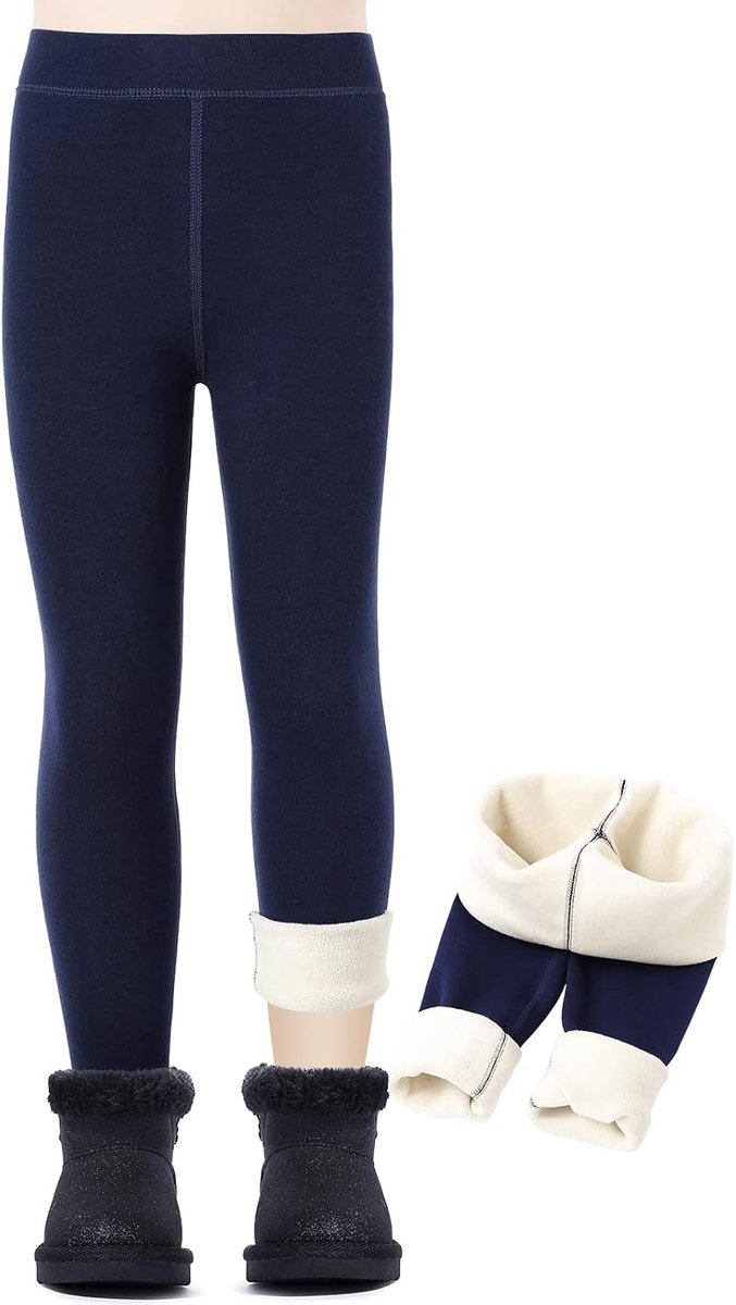 Thermolegging voor Meisjes Gevoerde Legging met Fleece Winter Lange Thermische Broek voor Kinderen Verdikt Warm Ondoorzichtig Elastisch