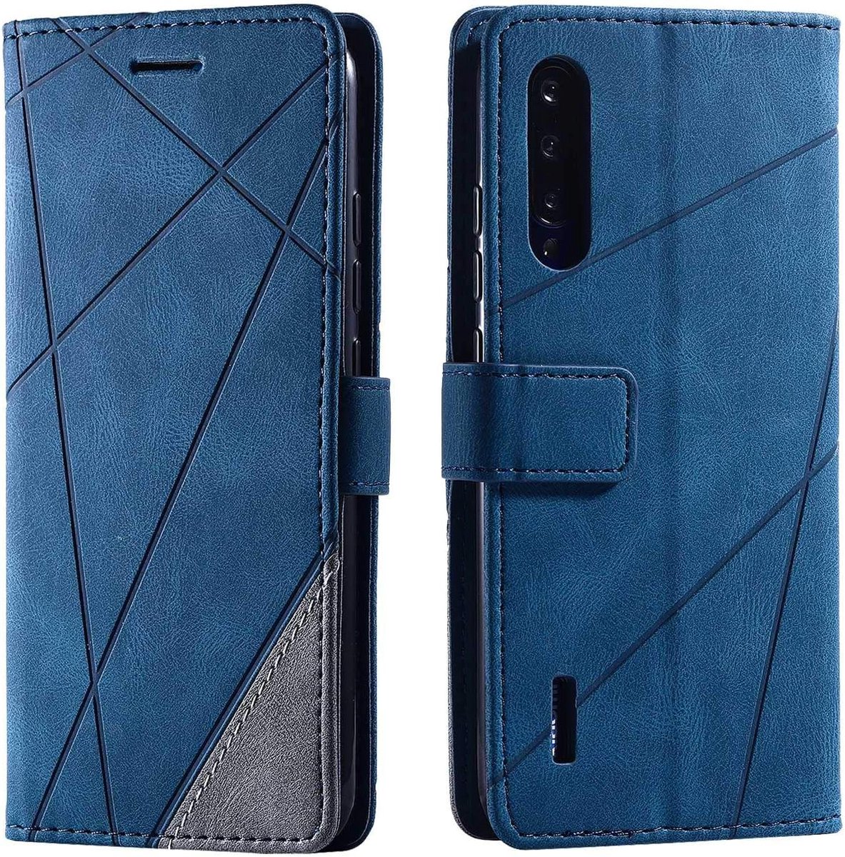 Hoesje voor Xiaomi MI A3, PU Lederen Beschermhoesje Flip Beschermhoes Telefoonhoes Telefoonhoesje voor Xiaomi A3, Blauw