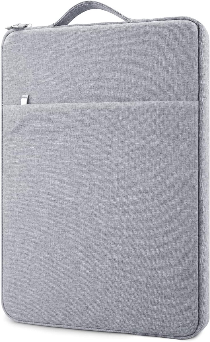13 Inch Laptop Sleeve Case Tas met Pocket voor 13" MacBook Air M3 M2 M1 A2681 A2337 A2179 (2018-2024)/MacBook Pro 13" M2 M1 A2338 A2289 ZenBook Notebook GalaxyBook, Grijs