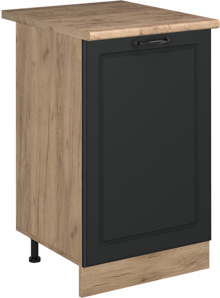 Vicco Keukenonderkast R-Line, Antraciet landelijk/Goudkleurig Eiken, 50 cm goudkleurig eiken werkblad