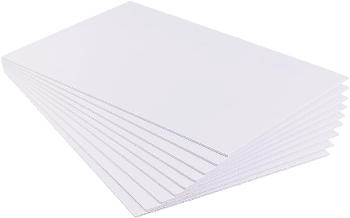 Dailygoods - A4 PVC-Schuimplaat 8 Vellen 2 mm Wit voor Creatieve Projecten