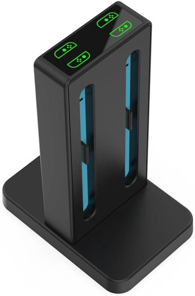 Oplaadstandaard Joy-Cons - Controller Dock - Games Opladen - Magnetische Connectoren - 167x80x40mm - Zwart