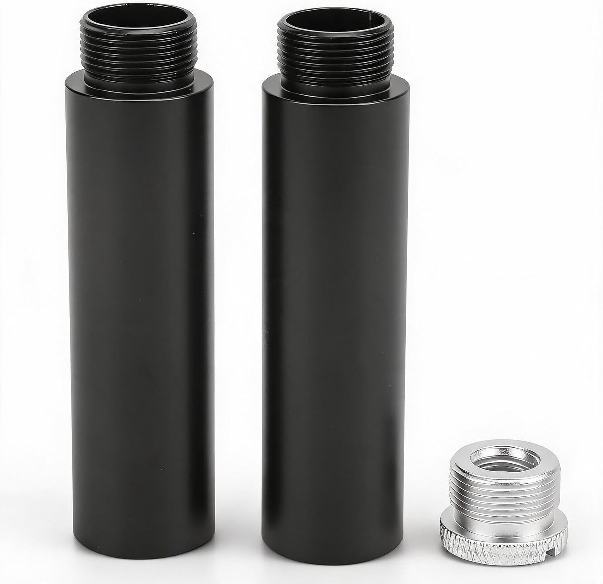 Dailygoods - 2 Stuks Microfoon Houder Verlengstuk Set met Schroefdraad Adapters