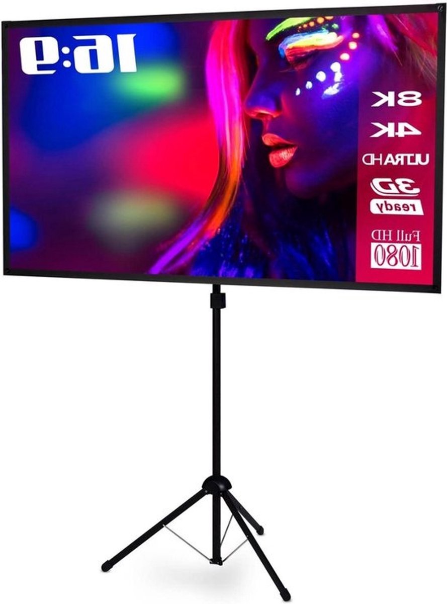 Beamerscherm met Statief - Projectiescherm - Projectiedoek - videodoek