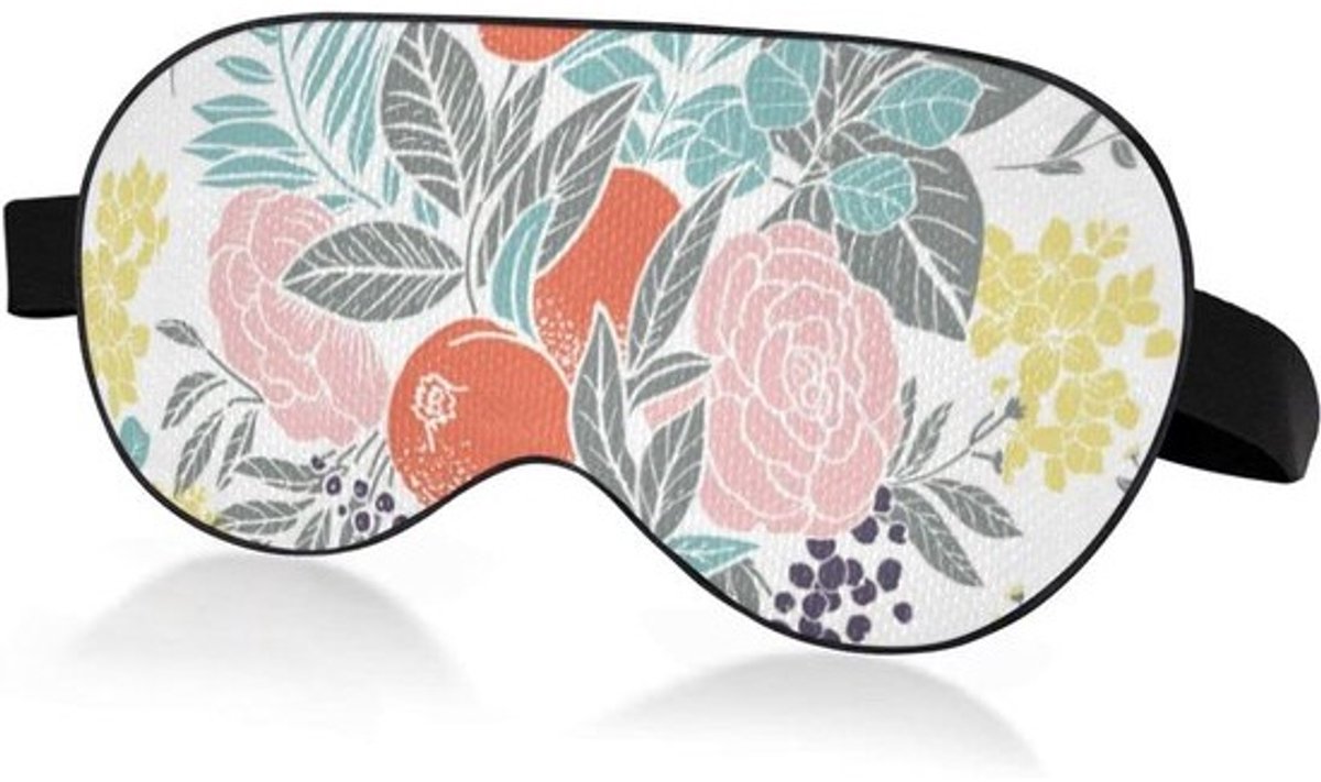 Bloemen Fruit Slaapmasker - Oogmasker Slapen - Licht Blokkeren - Zonder Druk Op Ogen