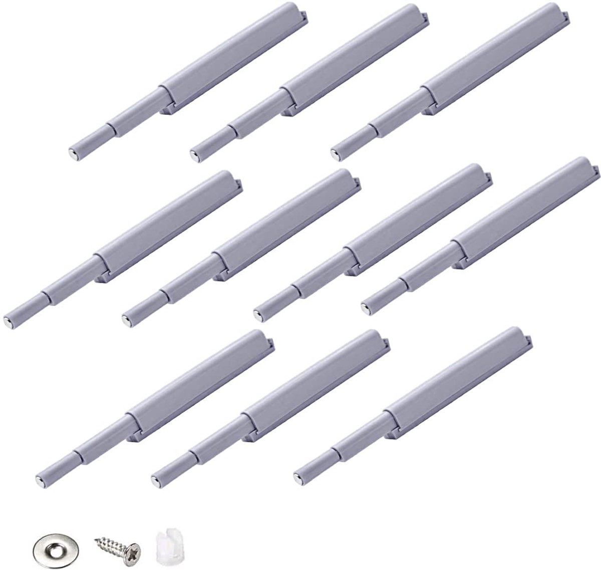 Dailygoods- Push-pull-systeem 10 Stuks - Magneetsluiting - Deurbeveiliging - Eenvoudig openen/sluiten - Drukknopfunctie - Geschikt voor deuren - Deurs