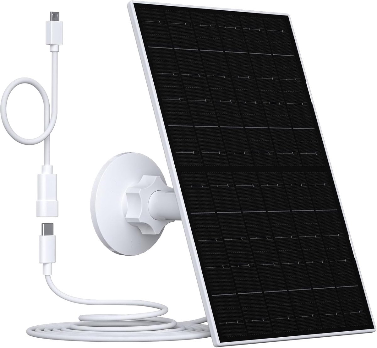 7 W voor Eufy-camera - Zonne-oplaadmodule compatibel met EufyCam 2C/2C Pro/2/2 Pro/E/E20/E40/L20/L40 - Waterdicht IP66 - Met 3 m USB-C kabel en 360° standaard