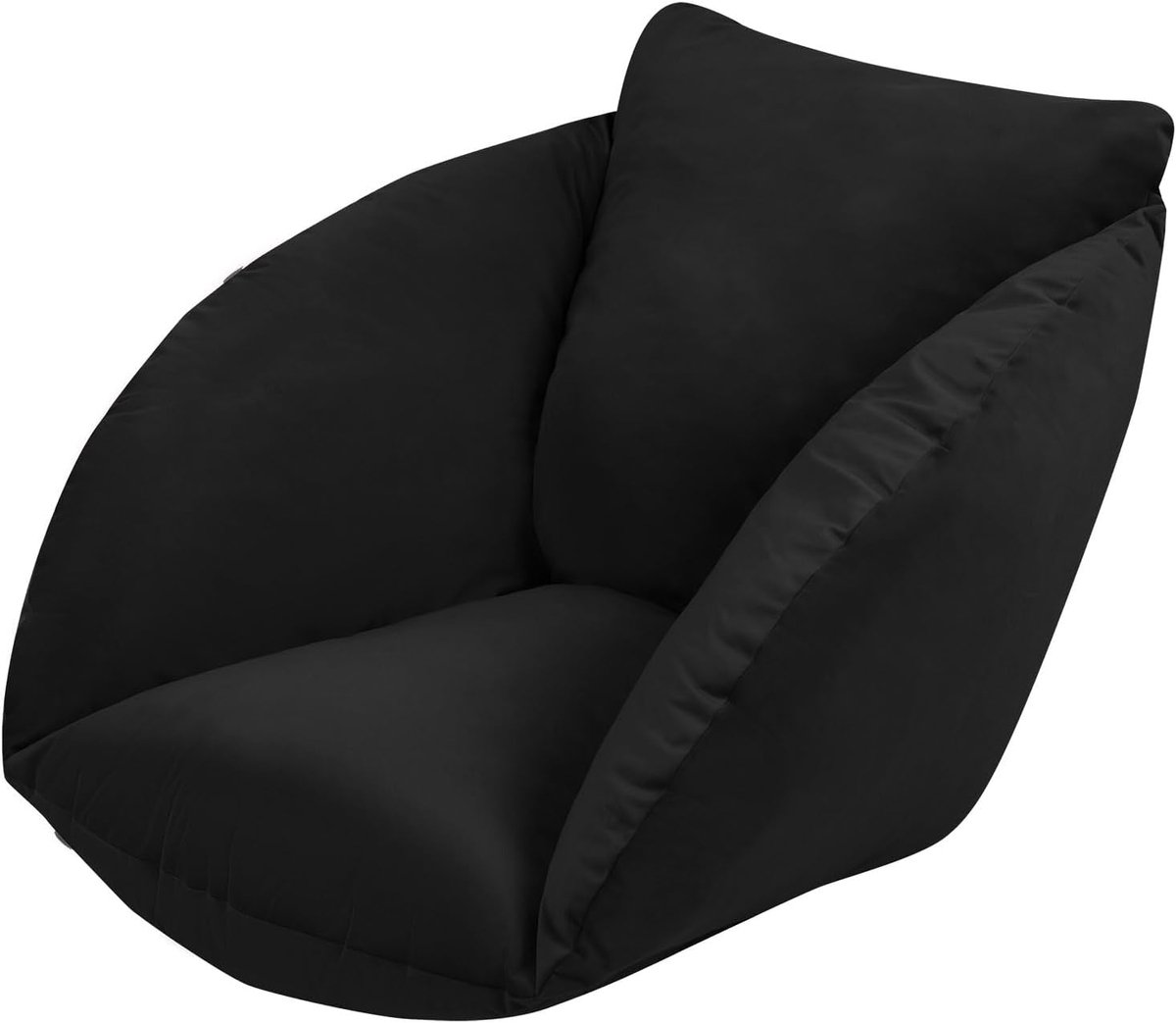 Hangstoelkussen van fluweel, fluwelen bekleding, vloerkussen voor draaistoel, kussen voor katoenen hangschommel, hangmand, hangstoel, rugkussen in de kleur zwart [114]