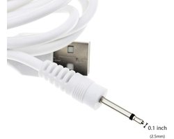 Oplaadkabel compatibel met Tracys Dog/Tracy's Dogg, USB-oplaadkabel snellader DC 2,5 mm, wit (1)